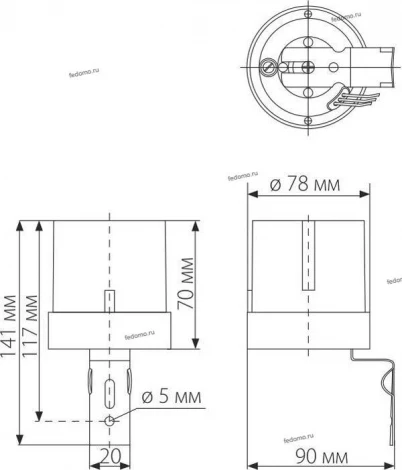 Датчик освещенности накладной Elektrostandard, белый, 3500W, IP44