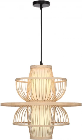 Подвесной светильник ST Luce Alma SL6241.513.01 Древесный/Белый E27 1*40W (220V, на проводе)