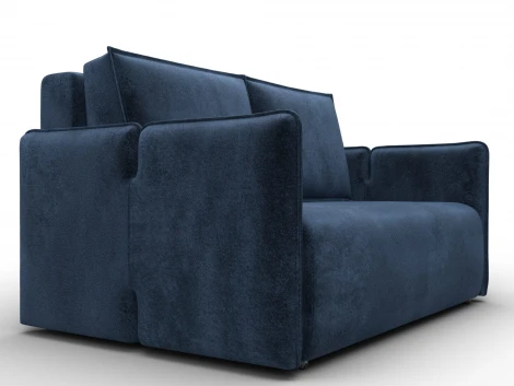 Диван прямой Лига-117 (ЛДСП,Брус,Фанера,Велюр/Синий) Лига Диванов 137022