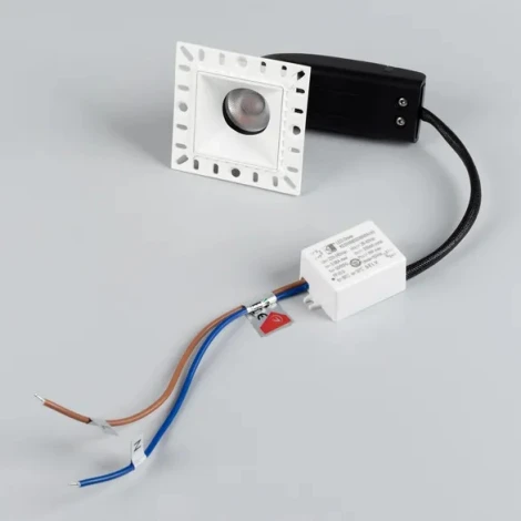 Встраиваемый точечный светильник под гипсокартон MS-RIALTO-TRIMLESS-S40x40-9W Warm3000 (WH, 36deg, 230V) (Arlight, IP20 Металл) 048325 (LED)