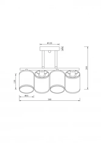Потолочная люстра на штанге Freya Course FR5136PL-04CH