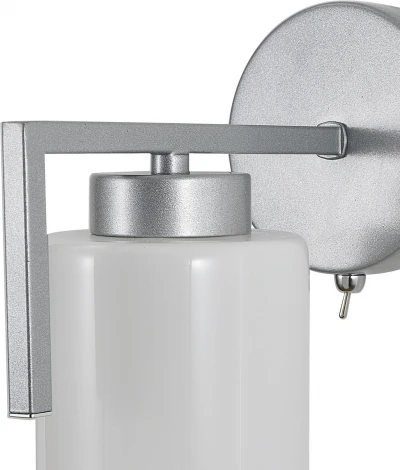 Бра Escada Style 1142/1 Silver 1x60Вт E27, металл/стекло, серебро/матовый, с выключателем (220V)