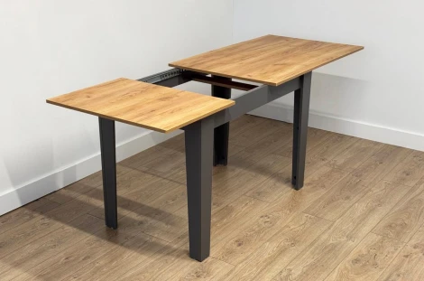 Стол обеденный раздвижной Цезарь Mebelson (Дуб золотой,Графит) арт.174398,2564