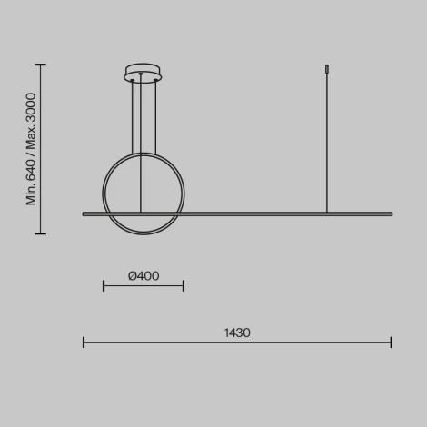 Подвесной светильник Maytoni Halo MOD247PL-L49BSK (LED, 220V, на тросе, кольцо)