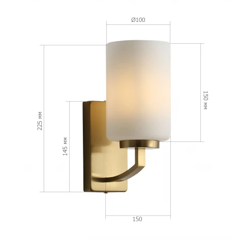 Бра ST Luce Опал SL1403.301.01 Латунь/Прозрачный E27*1 40W