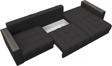 Диван прямой с декором Лига-049 НПБ Лонг Лига Диванов (Замша) арт.128444