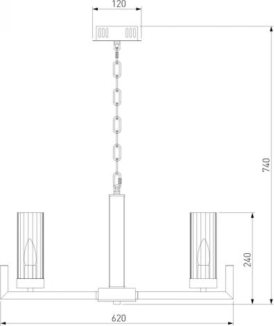 Подвесная люстра Eurosvet Arganie 60133/6 серебро (220V, на цепи)