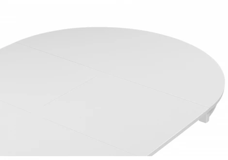 Кухонный стол Woodville Амадей 90(130)x90 белый матовый