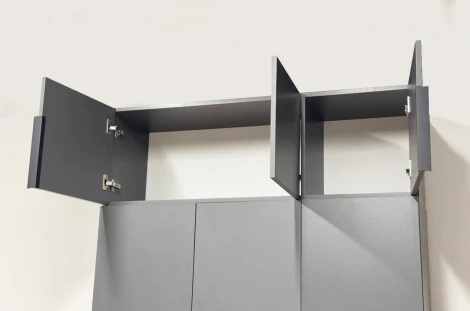 Антресоль трехдверная L1200 Баско Mebelson (ЛДСП/Графит) арт.173775,2125