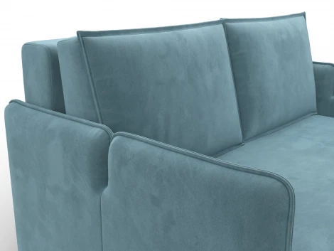 Диван прямой Лига-117 (ЛДСП,Брус,Фанера,Велюр/Бирюзовый) Лига Диванов 137010