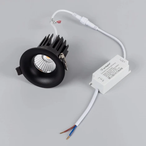 Встраиваемый точечный светильник MS-FOGGY-BUILT-R86-10W Warm3000 (BK, 60 deg, 230V) (Arlight, IP54 Металл) 044630 (LED)