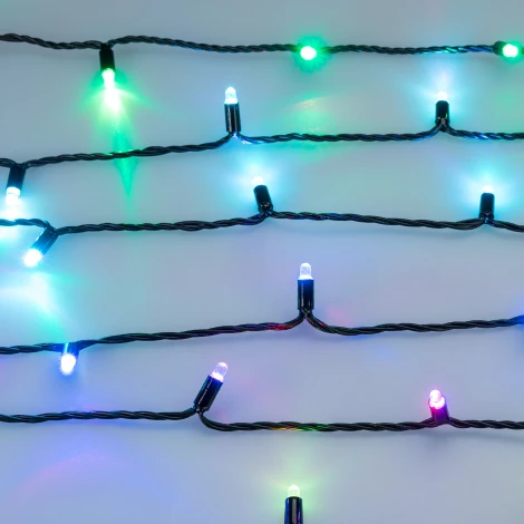 Светодиодная гирлянда ARD-STRING-CLASSIC-15000-BLACK-100LED-LIVE RGB-SPI (12V, 53W) (IP65)