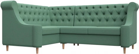 Диван кухонный угловой Бронкс левый угол (Зеленый/Рогожка) Лига Диванов арт.123822L