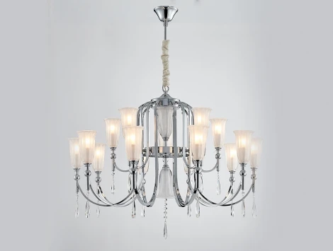 Подвесная люстра Newport 4800 4810+6/C chrome (220V, подвески, на цепи)