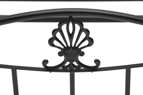 Кровать РУМБА (AT-203)/ RUMBA красный дуб/черный (дерево гевея/металл)