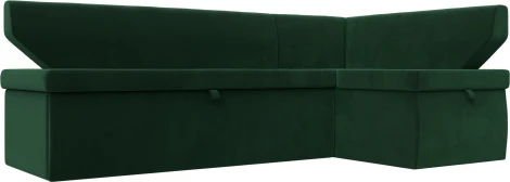 Диван кухонный угловой Омура правый угол (Зеленый/Велюр) Лига Диванов арт.126106
