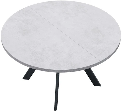 Стол DikLine RD100 Бетон,опоры черные