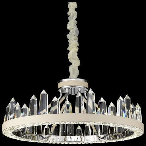 Подвесная люстра Wertmark Leona WE456.08.103 (LED, 220V, хрусталь, на цепи, кольцо)