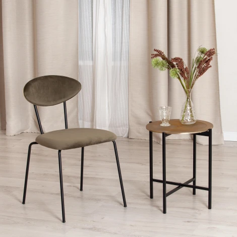 Столик кофейный Secret De Maison BLOOM (mod. 11873-B) алюминиевый сплав, 46*46*51 см, черный/античная медь Tetchair 15860