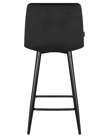 Набор 2 шт стул полубарный DOBRIN OLIVIA (черные матовые ножки, черный велюр (108-77))