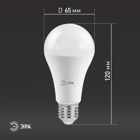 Лампочка светодиодная E27 19W ЭРА LED A65-19W-860-E27