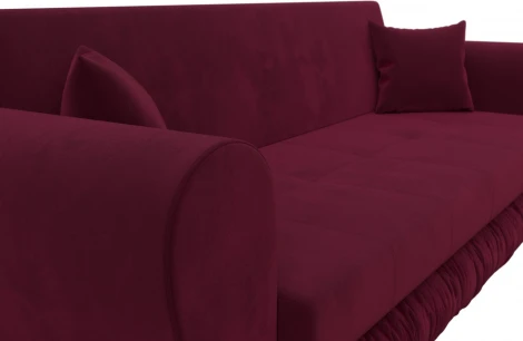 Диван-книжка Лига-045 (Бордовый/Микровельвет) Лига Диванов арт.122331