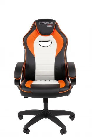Офисное кресло Chairman Game 16 Россия экокожа черный/оранжевый/белый