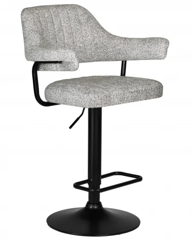 Набор 2 шт стул барный DOBRIN CHARLY BLACK (светло-серый твид (LEO04))