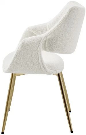 Стул ESF JY6145Q белый IPD1859-1/золото/Ткань,Металл