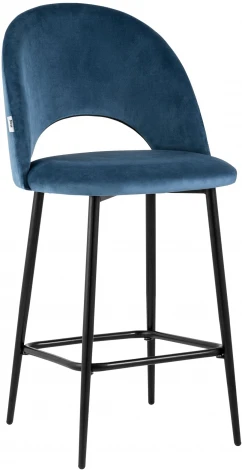 Стул полубарный Stool Group Меган велюр пыльно-синий УТ000025282