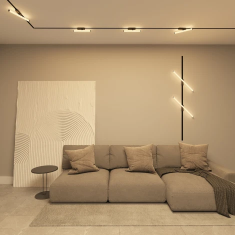 Трековый светильник однофазный 220V Denkirs Strom DK6438-BK (LED)