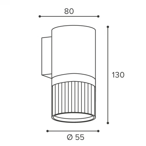 Настенный светильник Wolta WSL-GU10/W19BG под лампу GU10 Черный / золотой DUO
