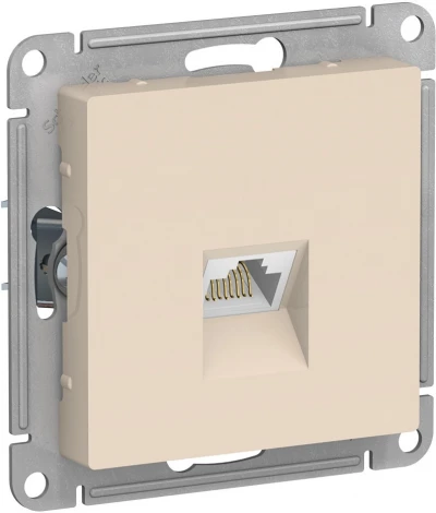 Розетка встраиваемая Ethernet RJ-45 (бежевый) Systeme Electric AtlasDesign ATN000283