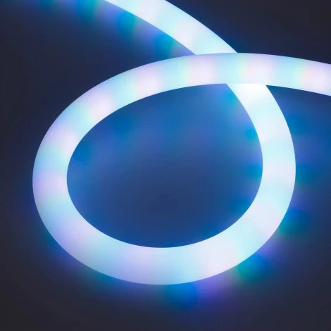 Светодиодная лента герметичная SPI-MonLIGHT-TOP-G180-D40mm 12V RGB 360deg (21.6 W/m, IP65, 5m, wire x1) (Arlight, Вывод прямой, 2 года) 048828