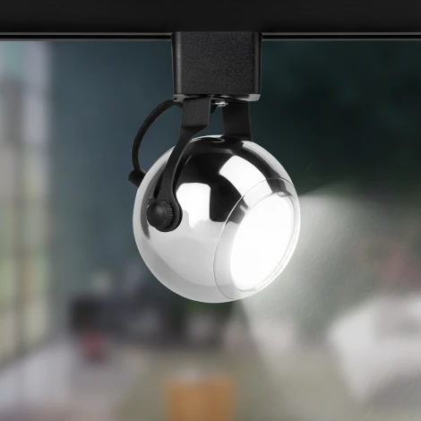 Трековый светильник ЭРА TR35-GU10 CH (220V, шар)