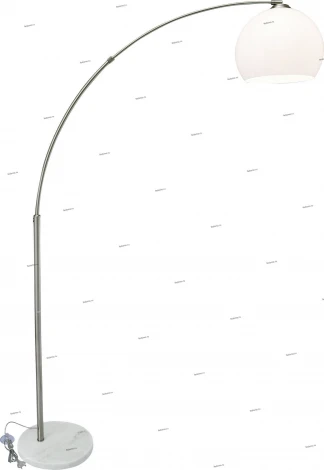 Торшер изогнутый Arte Lamp Paolo A5822PN-1SS (220V)