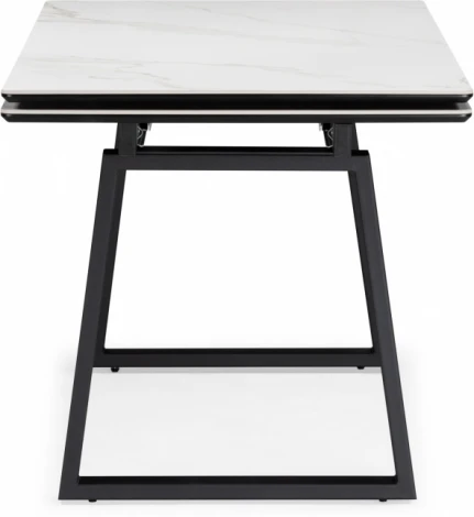 Керамический стол Notta Джек 140(200)х80 белый мрамор alpin white / черный арт.612899