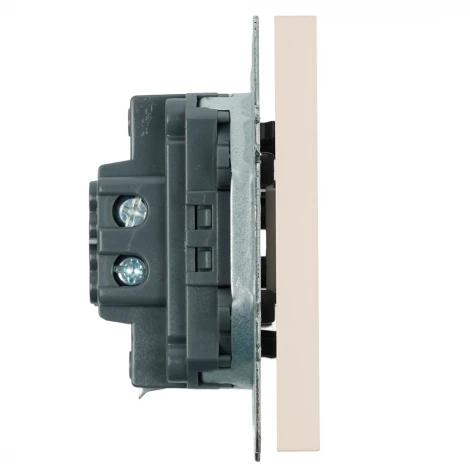 Переключатель одноклавишный перекрестный (кашемир, soft touch) Stekker Эмили 49897