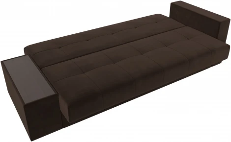 Диван-книжка Лига-020 стол слева (Коричневый,Бежевый/Микровельвет) Лига Диванов арт.118504L