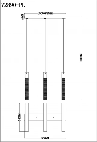 Подвесной светильник Moderli Novas V2890-PL (LED, 220V, пульт управления, на тросе)