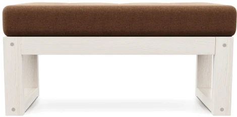 Банкетка Arsko Амбер беленый дуб коричневая рогожка