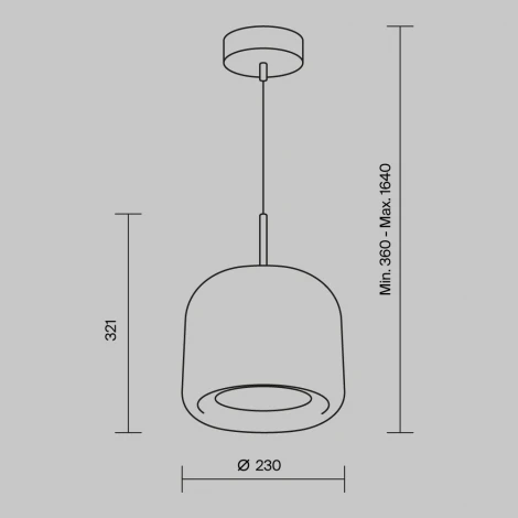 Подвесной светильник Maytoni Madmen MOD128PL-L6SG (LED, 220V, на тросе, шар)