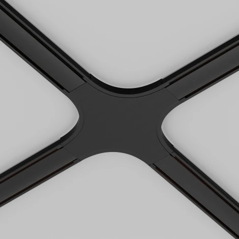 Коннектор питания X-образный Radity черный (магнитный) Maytoni Technical TRA084CX-11B