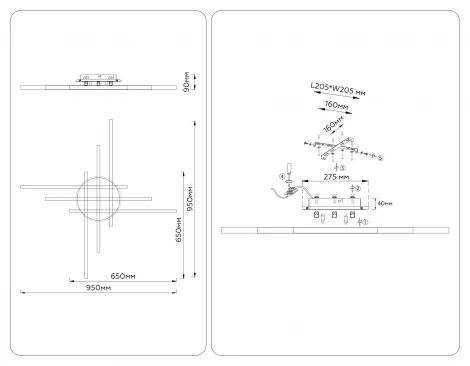 Потолочная люстра светодиодная с пультом Ambrella Comfort FL6285