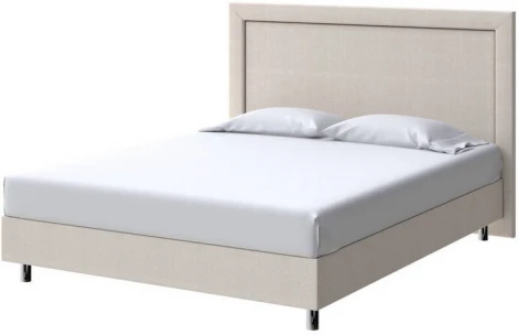 PROxSON Кровать London Boxspring Standart (Ткань: Рогожка Savana Milk (молочный)) 90x200