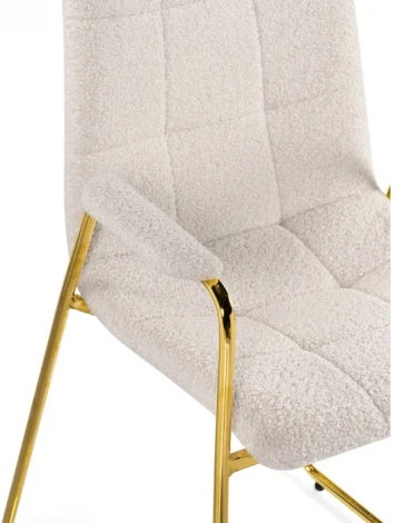 Стул Woodville на металлокаркасе Lana white / gold 15604