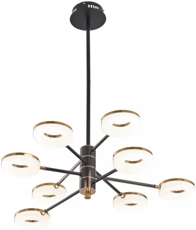 Потолочная люстра светодиодная на штанге Arte Milano Ferrara-72999 276699/8 BK/GD (220V)