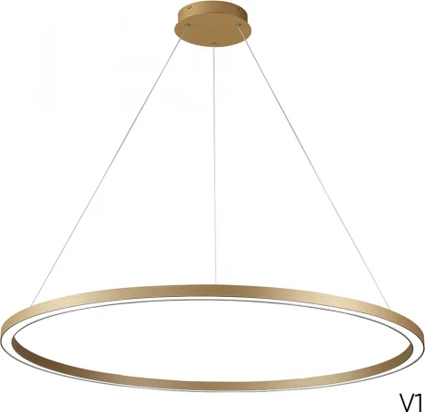 Подвесной светильник светодиодный с пультом Crystal Lux FORTUNA FORTUNA SP88W LED GOLD (220V, на тросе, кольцо)