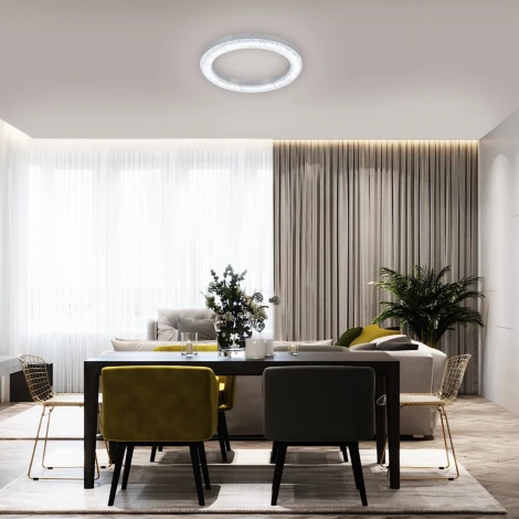 Потолочный светильник круглый с пультом светодиодный в форме кольца Escada Horda 10292/1LED (регулировка яркости, 220V, кольцо)