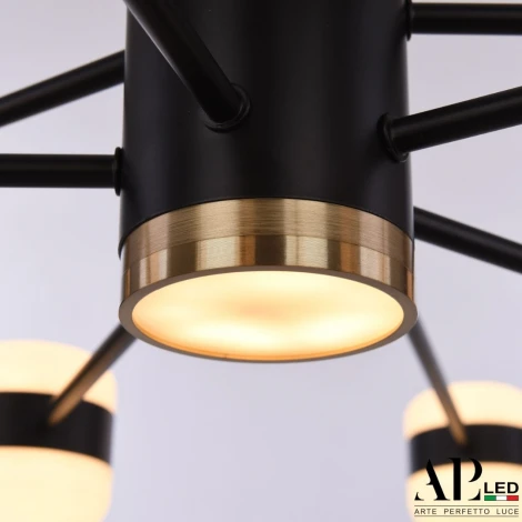 Потолочная люстра на штанге светодиодные APL LED Ferrara 3307.6296-10 Black